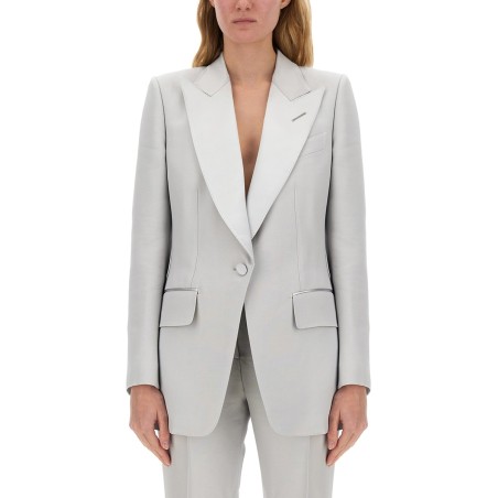 SINGLE-BREASTED TUXEDO JACKET "BIANCA"