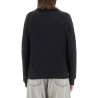 SWEATSHIRT WITH BRUSHED LOGO PRINT