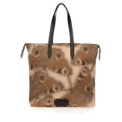 PRINTED COTTON DENIM TOTE BAG