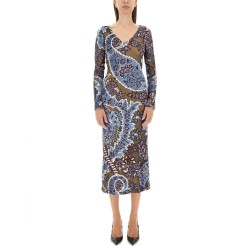 VELVET JACQUARD TULLE DRESS