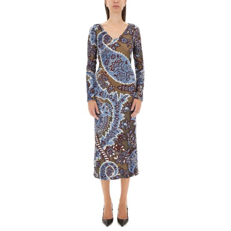 VELVET JACQUARD TULLE DRESS