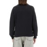 SWEATSHIRT WITH BRUSHED LOGO PRINT