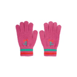 cherry knitted gloves