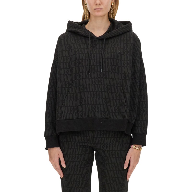 SWEATSHIRT WITH ALL OVER LOGO