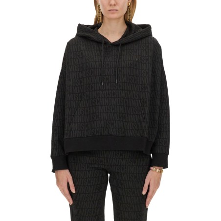 SWEATSHIRT WITH ALL OVER LOGO