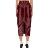 PATENT LEATHER MIDI SKIRT