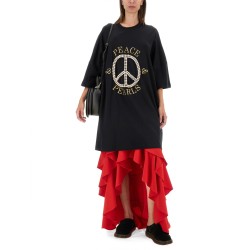PEACE & PEARLS COTTON INTERLOCK DRESS
