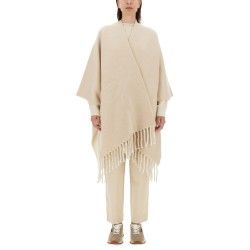 DOUBLE KNIT WOOL AND CASHMERE PONCHO