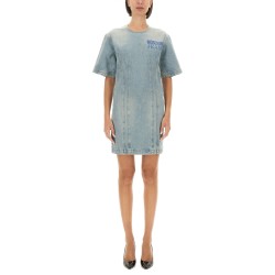 SMART CODES DENIM MINI DRESS