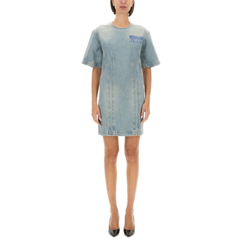 SMART CODES DENIM MINI DRESS