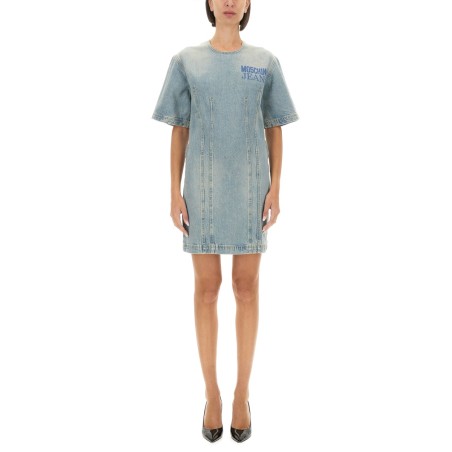 SMART CODES DENIM MINI DRESS