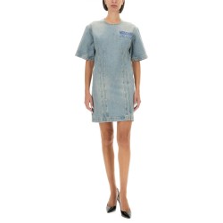 SMART CODES DENIM MINI DRESS