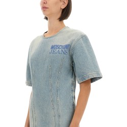 SMART CODES DENIM MINI DRESS