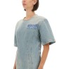 SMART CODES DENIM MINI DRESS