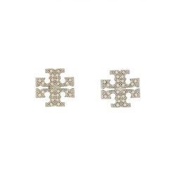 CRYSTAL LOGO EARRINGS