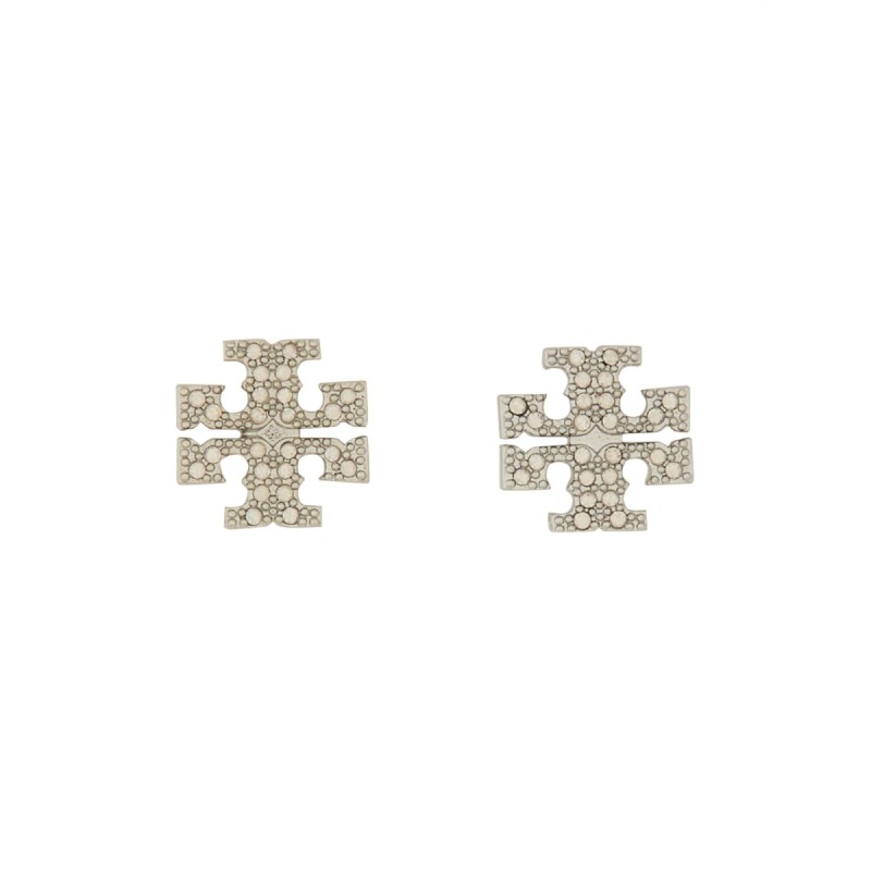 CRYSTAL LOGO EARRINGS