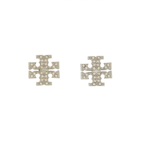 CRYSTAL LOGO EARRINGS