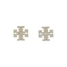 CRYSTAL LOGO EARRINGS
