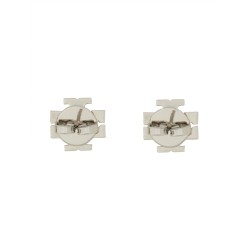 CRYSTAL LOGO EARRINGS