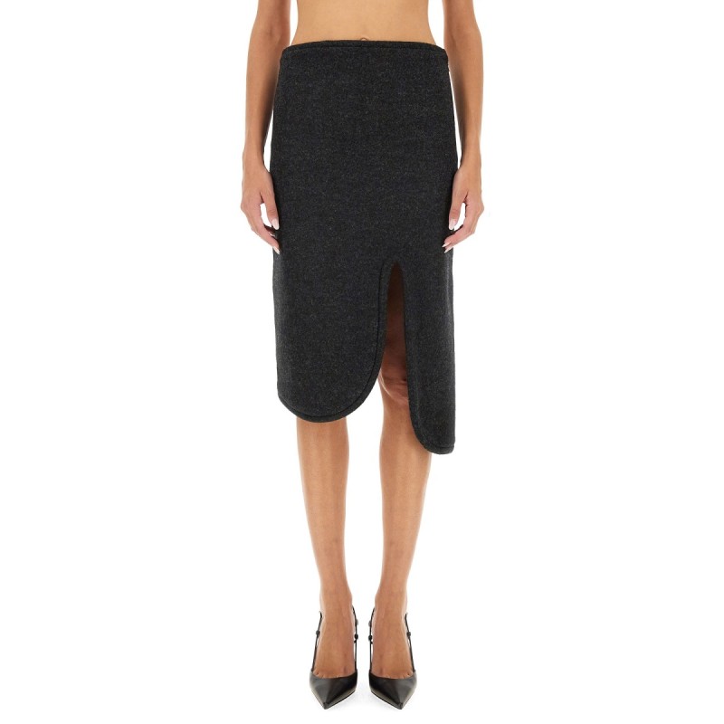 PADDED SKIRT WITH TUBE DETAIL