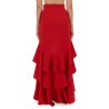 CREPE SKIRT WITH RUFFLES