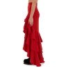 CREPE SKIRT WITH RUFFLES
