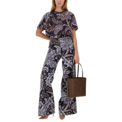 PAISLEY PRINT FLARE JEANS