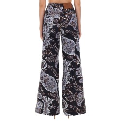 PAISLEY PRINT FLARE JEANS