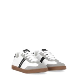 low lace-up sneaker vit.n white/black/grey