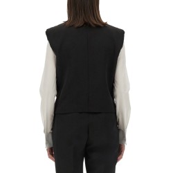 DOUBLE-BREASTED SLEEVELESS JACKET