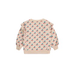 baby cherry all over ruffle sweatshirt