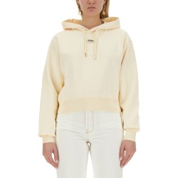 "THE SWEATSHIRT" WITH GROSGRAIN HOOD