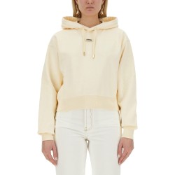 "THE SWEATSHIRT" WITH GROSGRAIN HOOD
