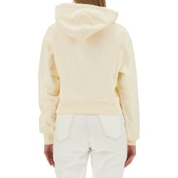 "THE SWEATSHIRT" WITH GROSGRAIN HOOD