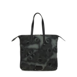 PRINTED COTTON DENIM TOTE BAG