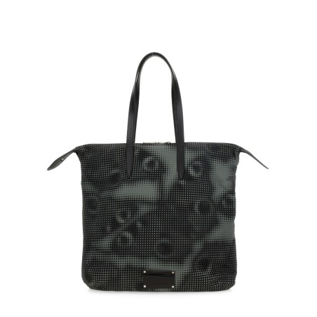 PRINTED COTTON DENIM TOTE BAG