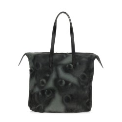 PRINTED COTTON DENIM TOTE BAG