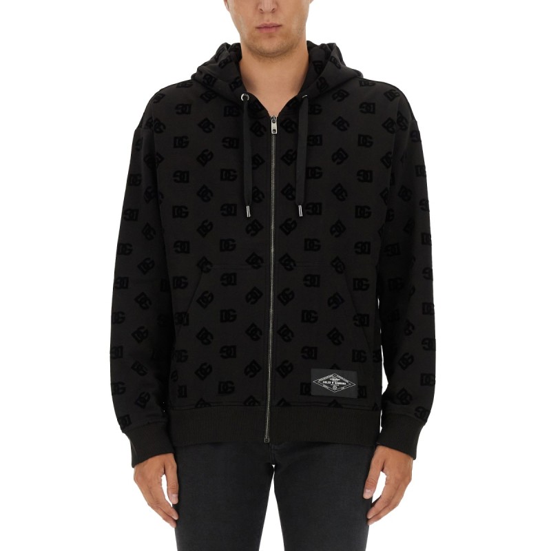 SWEATSHIRT WITH ALLOVER LOGO