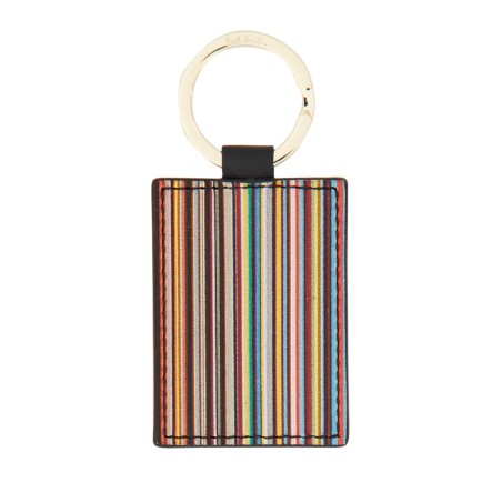 "SIGNATURE STRIPE" KEY HOLDER