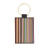 "SIGNATURE STRIPE" KEY HOLDER