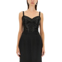 SATIN AND LACE CORSETRY TOP