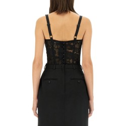 SATIN AND LACE CORSETRY TOP