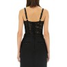 SATIN AND LACE CORSETRY TOP