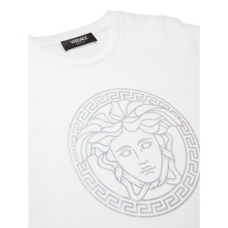 jersey t-shirt + lamimate medusa greca print