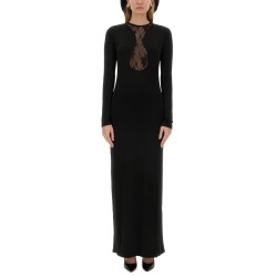 LONG DRESS WITH LACE INSERT