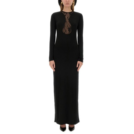 LONG DRESS WITH LACE INSERT