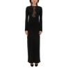 LONG DRESS WITH LACE INSERT