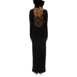 LONG DRESS WITH LACE INSERT