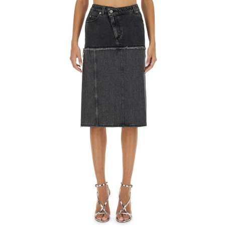 TWO-TONE DENIM SKIRT