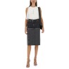TWO-TONE DENIM SKIRT